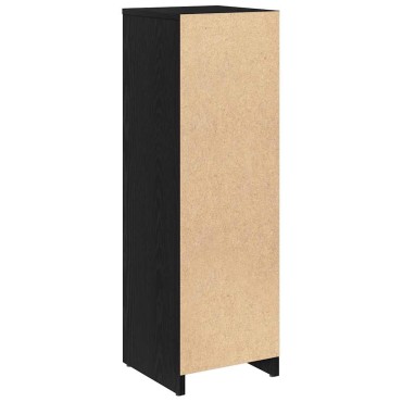 vidaXL Ντουλάπι Μπάνιου Μαύρο Δρυς 30x30x95cm από Τεχνητό Ξύλο