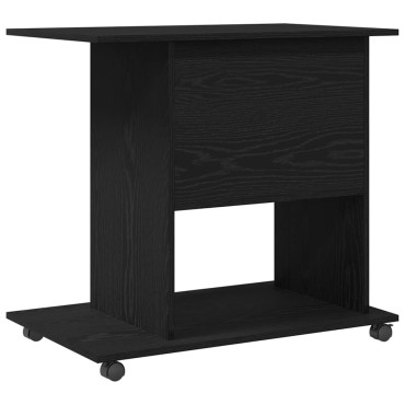 vidaXL Γραφείο Υπολογιστή Μαύρη Δρυς 80x50x75cm από Τεχνητό Ξύλο 1 τεμ.