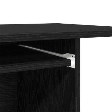 vidaXL Γραφείο Υπολογιστή Μαύρη Δρυς 80x50x75cm από Τεχνητό Ξύλο 1 τεμ.
