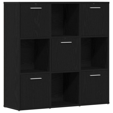 vidaXL Βιβλιοθήκη Μαύρη Δρυς 90x28x90cm από Τεχνητό Ξύλο 1 τεμ.