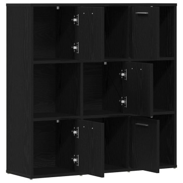 vidaXL Βιβλιοθήκη Μαύρη Δρυς 90x28x90cm από Τεχνητό Ξύλο 1 τεμ.
