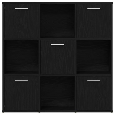 vidaXL Βιβλιοθήκη Μαύρη Δρυς 90x28x90cm από Τεχνητό Ξύλο 1 τεμ.