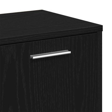 vidaXL Βιβλιοθήκη Μαύρη Δρυς 90x28x90cm από Τεχνητό Ξύλο 1 τεμ.