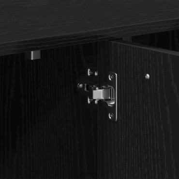 vidaXL Βιβλιοθήκη Μαύρη Δρυς 90x28x90cm από Τεχνητό Ξύλο 1 τεμ.