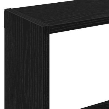 vidaXL Ράφι Τοίχου Μαύρη Δρυς 90x16x78cm από Τεχνητό Ξύλο 1 τεμ.