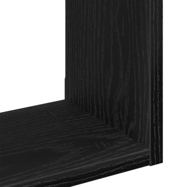 vidaXL Ράφι Τοίχου Μαύρη Δρυς 90x16x78cm από Τεχνητό Ξύλο 1 τεμ.