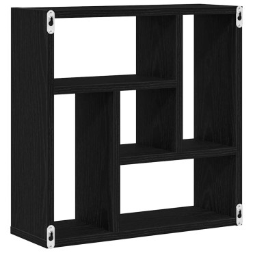 vidaXL Ράφι Τοίχου Μαύρη Δρυς 45x16x45cm από Τεχνητό Ξύλο 1 τεμ.