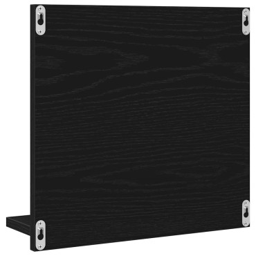 vidaXL Καθρέφτης Μπάνιου Μαύρος Δρυς 40x10,5x37cm από Τεχνητό Ξύλο 1 τεμ.