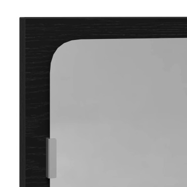 vidaXL Καθρέφτης Μπάνιου Μαύρος Δρυς 40x10,5x37cm από Τεχνητό Ξύλο 1 τεμ.