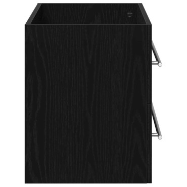 vidaXL Ντουλάπι Νιπτήρα Μαύρο Δρυς 80x38,5x48cm από Τεχνητό Ξύλο 1 τεμ.