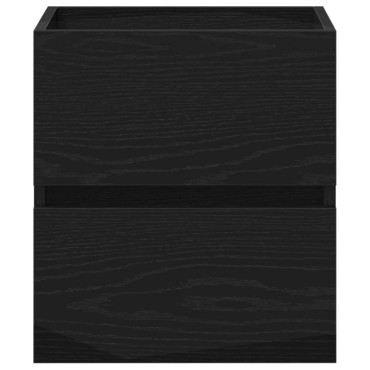 vidaXL Ντουλάπι Νιπτήρα Μπάνιου Μαύρο Δρυς 41x38,5x45cm από Τεχνητό Ξύλο 1 τεμ.