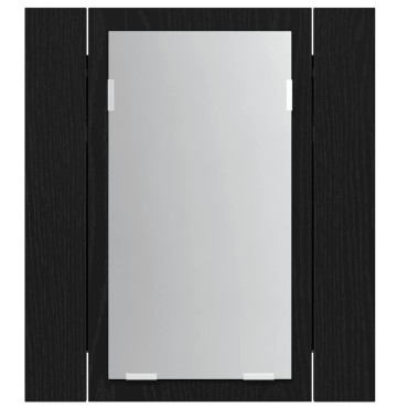 vidaXL Ντουλάπι Μπάνιου με LED, Μαύρο Δρυς, 40x12x45cm από Τεχνητό Ξύλο 1 τεμ.