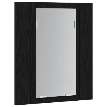 vidaXL Ντουλάπι Μπάνιου με LED, Μαύρο Δρυς, 40x12x45cm από Τεχνητό Ξύλο 1 τεμ.