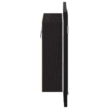 vidaXL Ντουλάπι Μπάνιου με LED, Μαύρο Δρυς, 40x12x45cm από Τεχνητό Ξύλο 1 τεμ.
