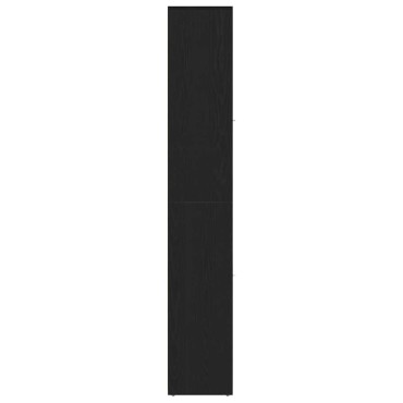 vidaXL Ντουλάπι Μπάνιου Μαύρο Δρυς 30x30x183,5cm από Τεχνητό Ξύλο