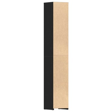 vidaXL Ντουλάπι Μπάνιου Μαύρο Δρυς 30x30x183,5cm από Τεχνητό Ξύλο
