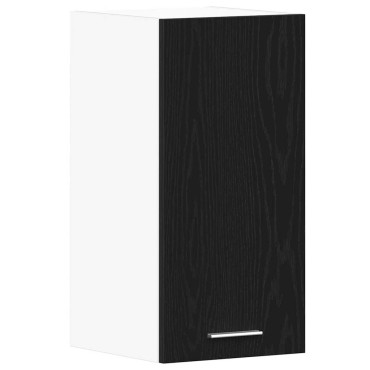 vidaXL Κρεμαστό Ντουλάπι Μαύρο Δρυς 30x31x60cm από Τεχνητό Ξύλο 1 τεμ.