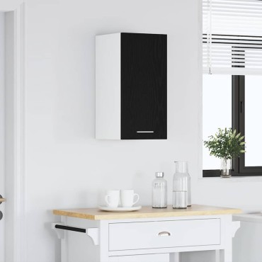 vidaXL Κρεμαστό Ντουλάπι Μαύρο Δρυς 30x31x60cm από Τεχνητό Ξύλο 1 τεμ.