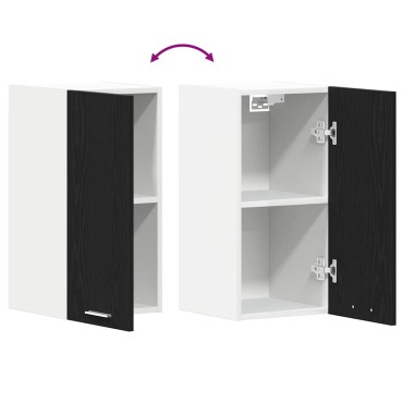 vidaXL Κρεμαστό Ντουλάπι Μαύρο Δρυς 30x31x60cm από Τεχνητό Ξύλο 1 τεμ.