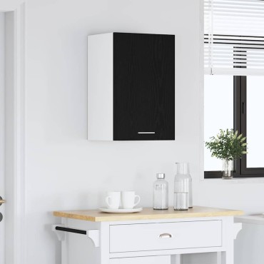 vidaXL Κρεμαστό Ντουλάπι Μαύρο Δρυς 40x31x60cm από Τεχνητό Ξύλο 1 τεμ.