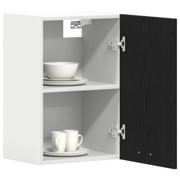 vidaXL Κρεμαστό Ντουλάπι Μαύρο Δρυς 40x31x60cm από Τεχνητό Ξύλο 1 τεμ.