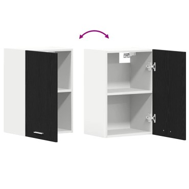 vidaXL Κρεμαστό Ντουλάπι Μαύρο Δρυς 40x31x60cm από Τεχνητό Ξύλο 1 τεμ.