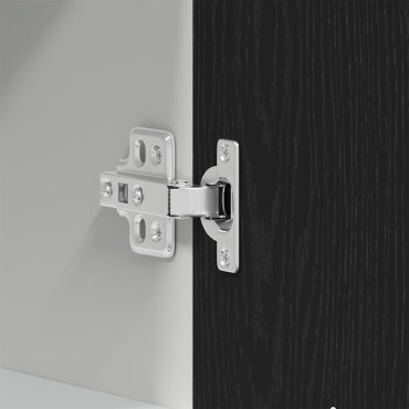vidaXL Κρεμαστό Ντουλάπι Μαύρο Δρυς 40x31x60cm από Τεχνητό Ξύλο 1 τεμ.