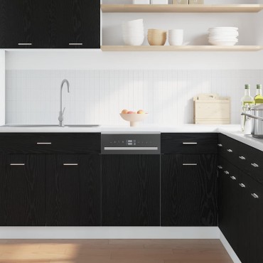 vidaXL Πλαίσιο Πλυντηρίου Πιάτων Lyon Μαύρο Δρυς 45x1,5x67cm από Τεχνητό Ξύλο