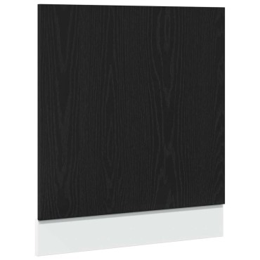 vidaXL Πλαίσιο Πλυντηρίου Πιάτων Lyon Μαύρο Δρυς 60x1,5x67cm από Τεχνητό Ξύλο