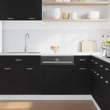 vidaXL Πλαίσιο Πλυντηρίου Πιάτων Lyon Μαύρο Δρυς 60x1,5x67cm από Τεχνητό Ξύλο