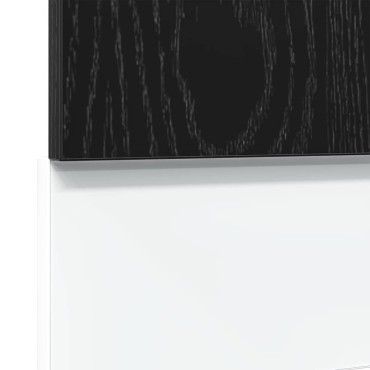 vidaXL Πλαίσιο Πλυντηρίου Πιάτων Lyon Μαύρο Δρυς 60x1,5x67cm από Τεχνητό Ξύλο