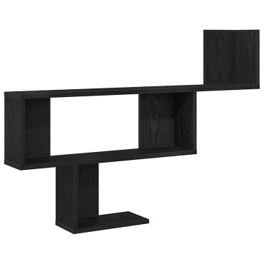 vidaXL Ράφι Τοίχου Μαύρη Δρυς 100x15x70cm από Τεχνητό Ξύλο 1 τεμ.