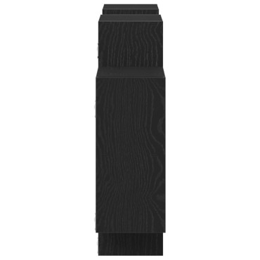 vidaXL Ράφι Τοίχου Μαύρη Δρυς 159x18x65cm από Τεχνητό Ξύλο 1 τεμ.