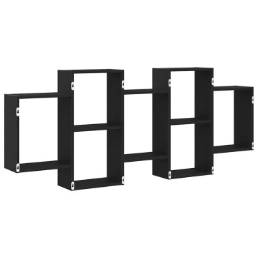 vidaXL Ράφι Τοίχου Μαύρη Δρυς 159x18x65cm από Τεχνητό Ξύλο 1 τεμ.