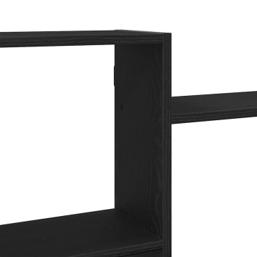 vidaXL Ράφι Τοίχου Μαύρη Δρυς 159x18x65cm από Τεχνητό Ξύλο 1 τεμ.