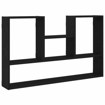 vidaXL Ράφι Τοίχου Μαύρη Δρυς 99x15x60cm από Τεχνητό Ξύλο 1 τεμ.
