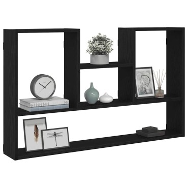 vidaXL Ράφι Τοίχου Μαύρη Δρυς 99x15x60cm από Τεχνητό Ξύλο 1 τεμ.
