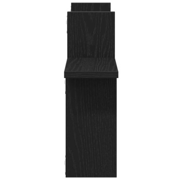 vidaXL Ράφια Τοίχου 2 τεμ. Μαύρη Δρυς 38x12x38cm από Τεχνητό Ξύλο