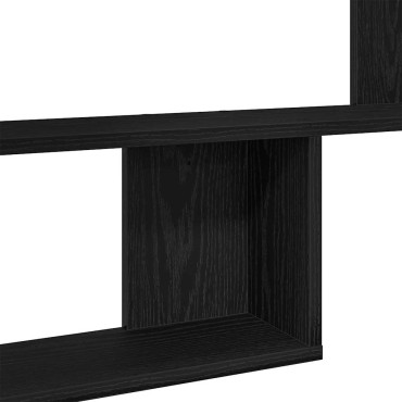 vidaXL Ράφια Τοίχου 2 τεμ. Μαύρη Δρυς 50x12x50cm από Τεχνητό Ξύλο