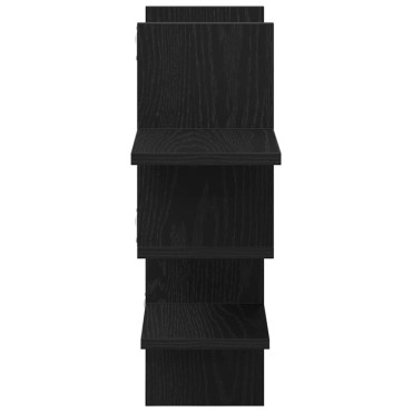 vidaXL Ράφι Τοίχου Μαύρη Δρυς 124,5x18x60,5cm από Τεχνητό Ξύλο 1 τεμ.