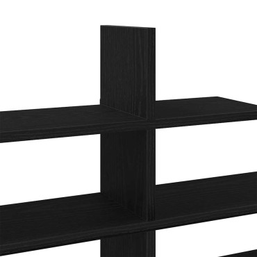 vidaXL Ράφι Τοίχου Μαύρη Δρυς 124,5x18x60,5cm από Τεχνητό Ξύλο 1 τεμ.