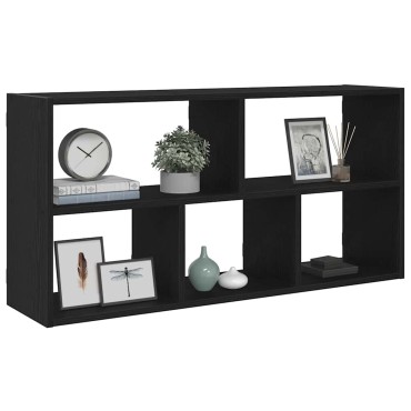 vidaXL Ράφι Τοίχου Μαύρη Δρυς 100x25x50cm από Τεχνητό Ξύλο 1 τεμ.