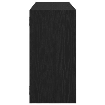vidaXL Ράφι Τοίχου Μαύρη Δρυς 100x25x50cm από Τεχνητό Ξύλο 1 τεμ.