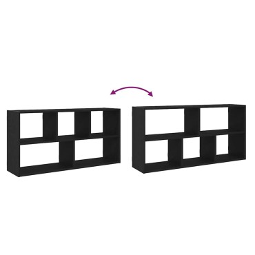 vidaXL Ράφι Τοίχου Μαύρη Δρυς 100x25x50cm από Τεχνητό Ξύλο 1 τεμ.