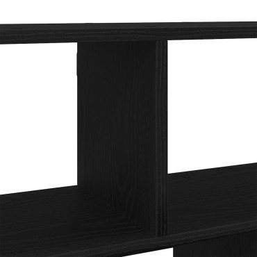 vidaXL Ράφι Τοίχου Μαύρη Δρυς 100x25x50cm από Τεχνητό Ξύλο 1 τεμ.