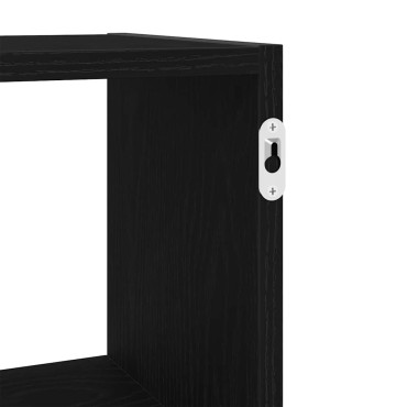 vidaXL Ράφι Τοίχου Μαύρη Δρυς 100x25x50cm από Τεχνητό Ξύλο 1 τεμ.