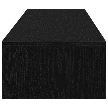 vidaXL Βάση Οθόνης με Συρτάρια Μαύρη Δρυς 100x27x15 εκ. από Τεχνητό Ξύλο
