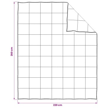 vidaXL Σετ πάπλωμα Λευκό 220 x 260 cm Βαμβάκι, Μπαμπού, Πολυεστέρας