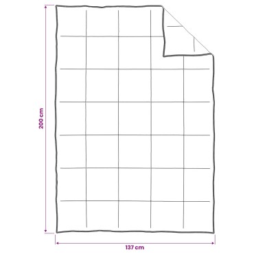 vidaXL Σετ Παπλωμάτων 2 τμχ. 137 x 200 cm Όλες οι εποχές Μπαμπού Λευκό