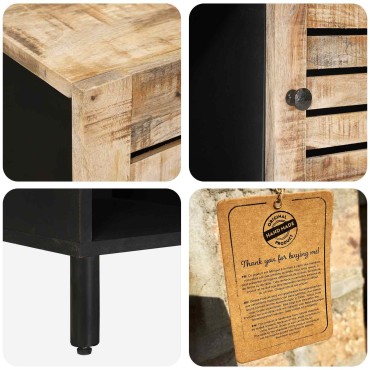 vidaXL Ντουλάπες Αποθήκευσης Καφέ 80x33,5x75cm Στερεό ξύλο μάνγκο